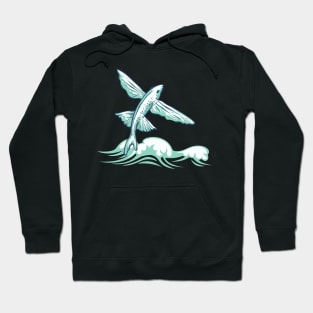 Flying fish fishing sea water angler Hoodie